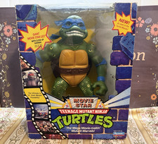 Teenage Mutant Ninja Turtles Playmates 1992 Giant 13" Movie Star LEO IOB VTG