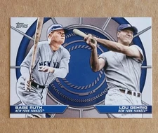 2025 Topps Series 2 Dynamic Duos Babe Ruth Lou Gehrig #DD-20 New York Yankees