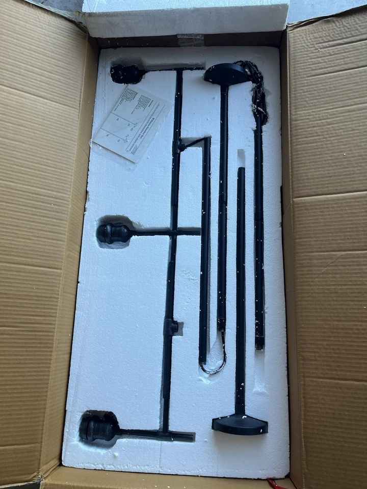 Pottery Barn Glass Globe 3-Light Linear Chandelier Bronze - Image 3 of 4