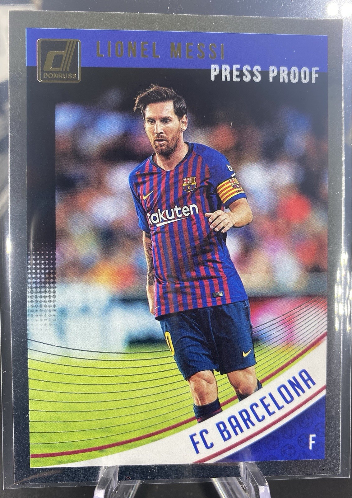 2018-19 Panini Donruss Soccer #1 Lionel Messi Silver Press Proof FC Barcelona