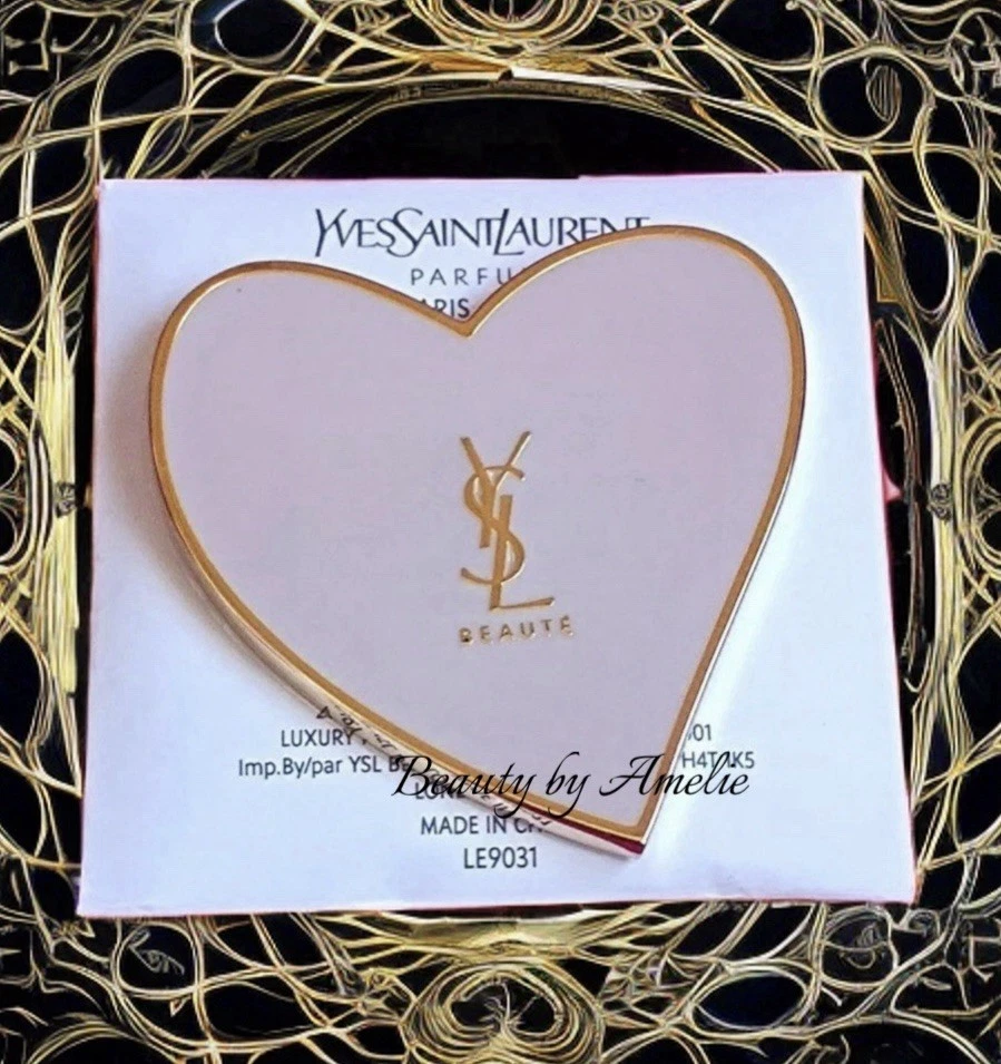 Mini Espejo de Mano Yves Saint Laurent Novedad Corazón Compacto YSL Limitado Raro ¡Nuevo! Foto 4 de 4