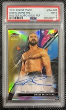 2021 Topps Finest WWE Drew McIntyre Roster Auto-Gold Refractor /50 PSA 9