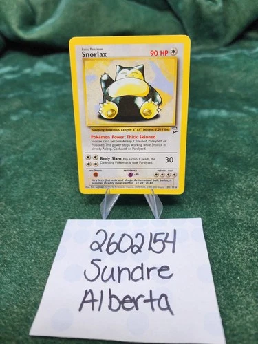 Snorlax - Pokemon Base Set 2- #30/130 - Vintage Pokémon Card