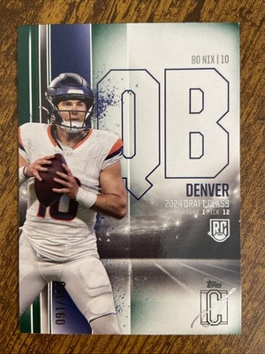 2024 Topps Signature Class Bo Nix Green (RC) /150 #100