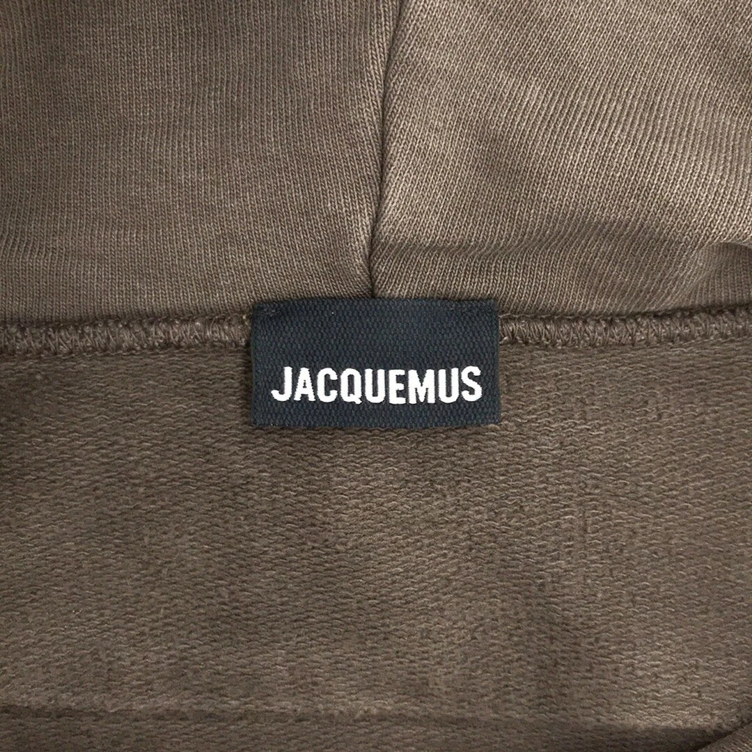 Felpa Jacquemus Le con cappuccio logo Camargue marrone M usata MESC 0