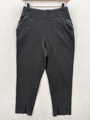 Pact Pants Womens Small Gray Organic Cotton Fleece Crop Tapered Sweatpants Cozy