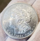 * 1881 S * UNC+ SPARKLING WHITE REFLECTIVE SURFACES MORGAN SILVER DOLLAR #C31