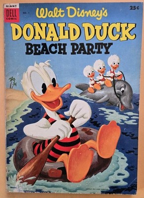Walt Disney's Donald Duck Beach Party 1 VG/F (5.0) Dell Comics, 7/54