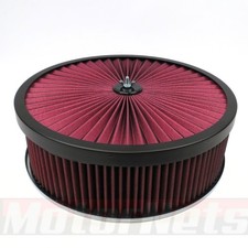 14x4 Red Super Flow Air Cleaner Washable Extraflow W Offset Base Sbc 350 Bbc