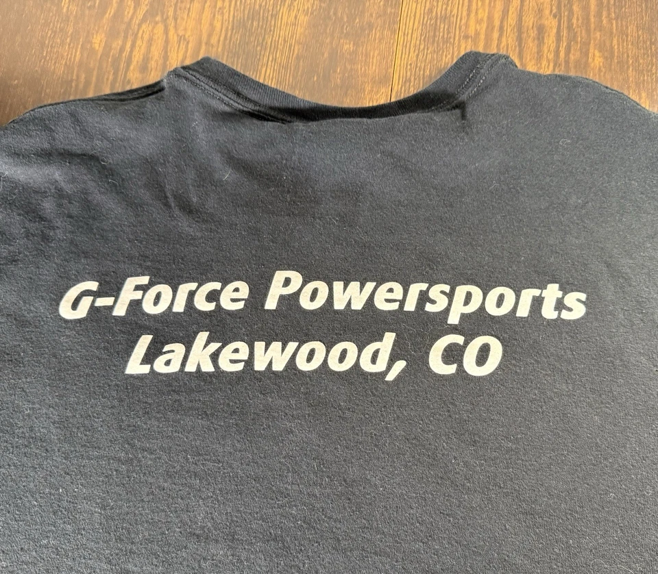 Camiseta de motociclista de colección años 00 Victory Motorcycles XL G-Force Powersports Lakewood Colorado Foto 4 de 4