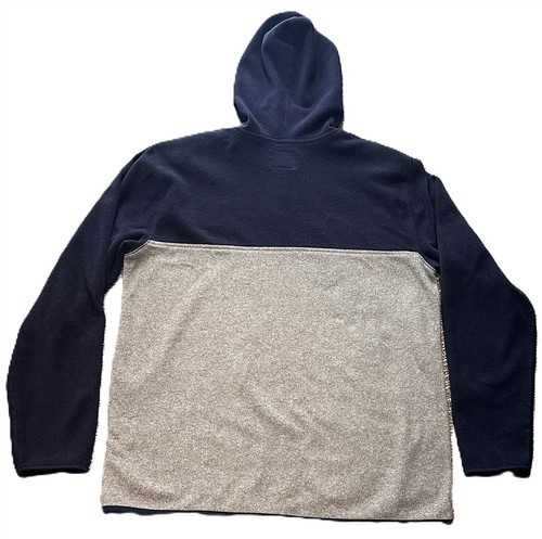 OLD NAVY Snap T Vintage Style Men's Sz Large Fleece Pullover Hoodie in Gray Navy - Picture 6 of 11