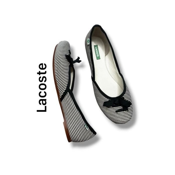 Women Lacoste Heels Black Textile 37.5