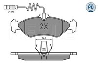 Bremsbelagsatz Scheibenbremse Hinten Meyle 025 216 2117 Pd FÜR Mercedes