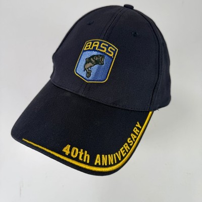 B.A.S.S. K-Products Baseball Cap Verstellbar Blau Gelb 40. Jubiläum Angeln