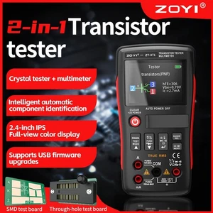 ZOYI ZT-XT1 2-in-1 Multimètre numérique de haute précision avec testeur transistor, Vol