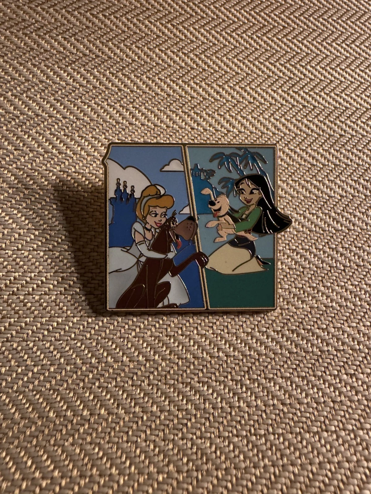 Loungefly Princess Puzzle Mystery Cinderella Mulan Little Brother Disney Pin