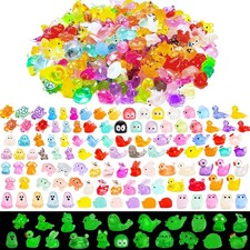 130 Pcs Luminous Mini Resin Animal Tiny Resin Animals Miniature Little Animal...