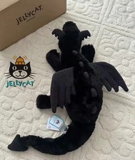 Jellycat Onyx Dragon Plush   Black - RETIRED RARE 50cm - NEW WITH TAGS GiftsView