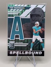 2023 Panini Donruss Elite Tua Tagovailoa #SB-TT10 Spellbound Green Dolphins