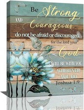 Christian Wall Art Bible Verse Floral Pictures Wall Decor Religious Scripture...