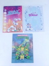 Papeterie vintage 1990 3 blocs-notes A5 Diddl Diddlina Twick et Tortues Ninja