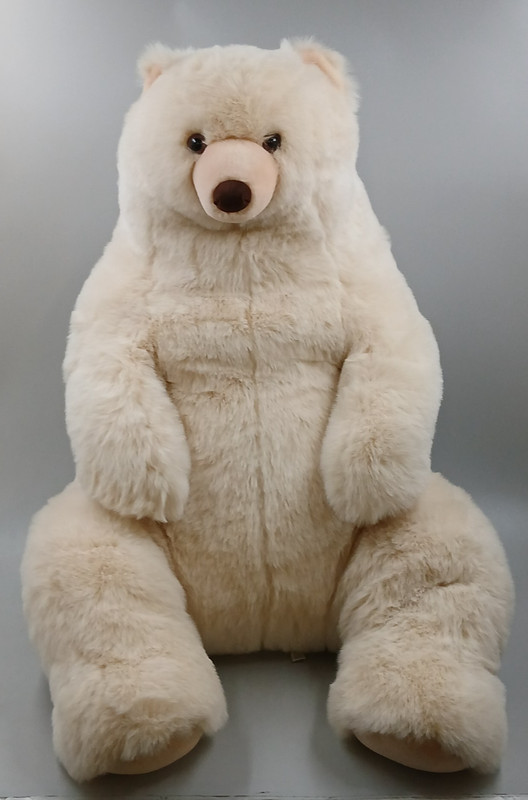 Vintage FAO Schwarz Large Sitting Polar Bear Plush, 28" Tall