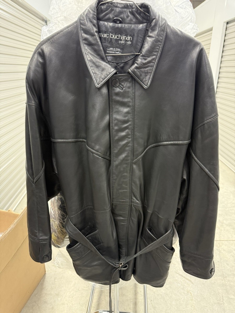 Vintage Marc Buchanan Pelle Pelle 3/4 Leather Jacket (44) | eBay