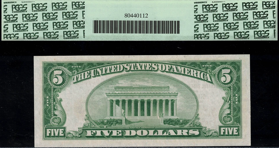 1929 $5 Federal Reserve Bank Note Chicago - FR.1850-G - Graded PCGS 65PPQ - Image 2 of 2