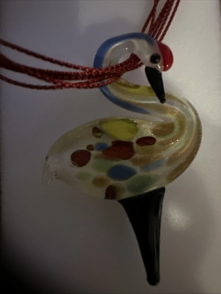 ADORNO FLAMENCO VIDRIO SOPLADO PÁJARO TROPICAL Foto 2 de 4