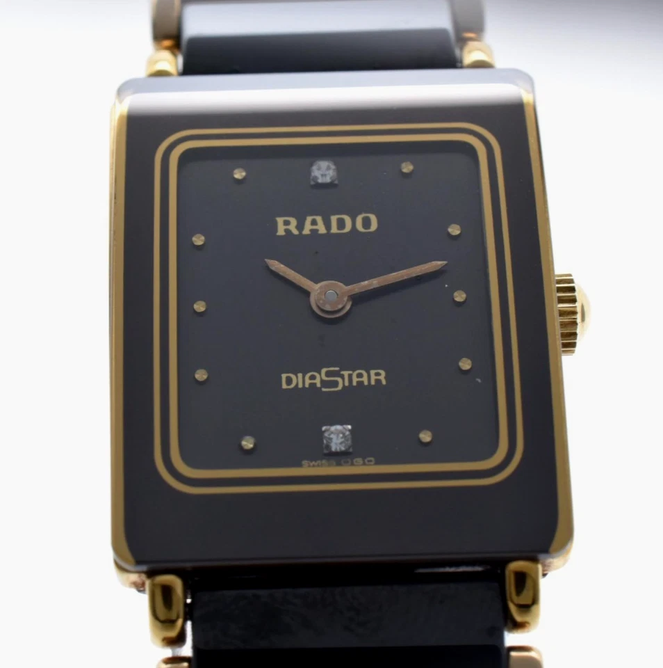 Vintage [EXC+5] RADO DiaStar 153.0283.3N Preto Cerâmica Qz Relógio Feminino JAPÃO - Imagem 2 de 4