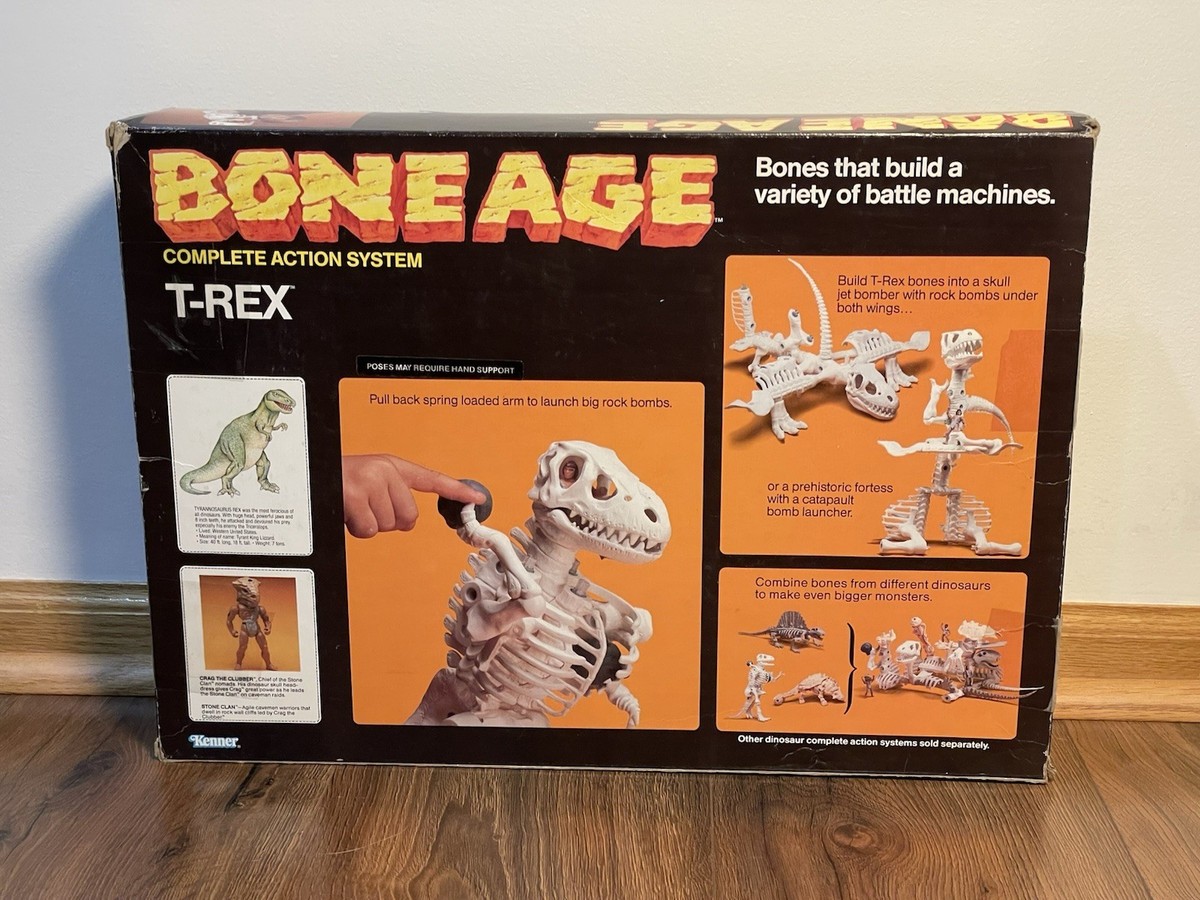 Vintage Kenner Bone Age T-Rex Complete 1982 Action Figure with Box