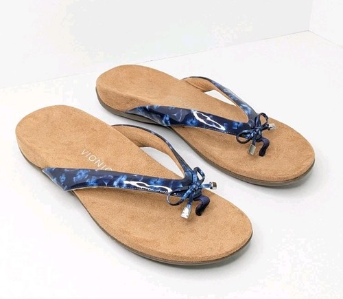 Vionic Bella Thong Sandals Blue Women's 13