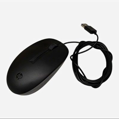 HP 128 Laser Wired Mouse USB kabelgebunden 1200 DPI 3 Tasten Schwarz - Neu