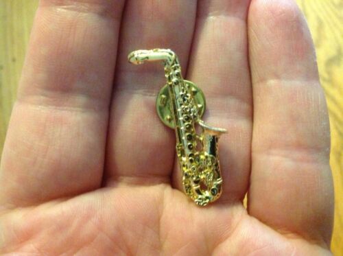 Original 1992 President Bill Clinton Saxophone Campaign Lapel Pin Button Tie Tac - Picture 1 of 2