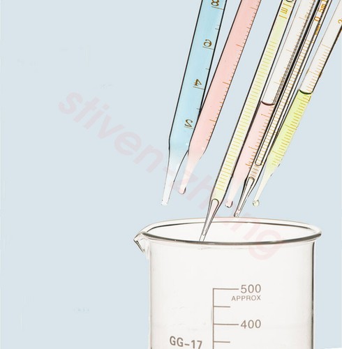 0.1ml to 10ml Rubber Head Glass Dropper Glass Pipettes Dropper scale line New - Picture 2 of 6