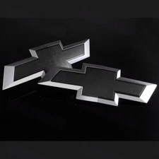 SET For 2015-2017 GM Chevy COLORADO Black Front Grille & Tailgate Bowtie Emblem