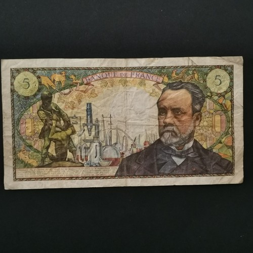 BANKNOTE UMLAUF 5 FRANCS PASTEUR 4/11/1966 NR. 44 / FRANKREICH / BANKNOTE - Bild 2 von 2