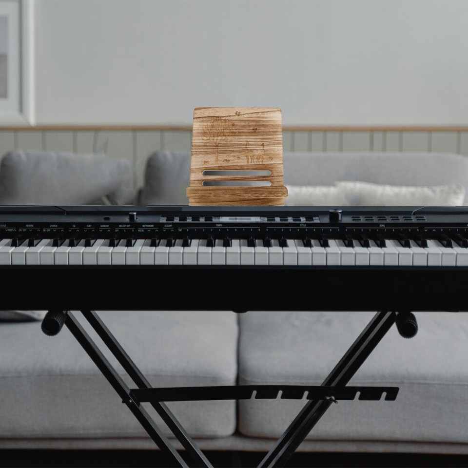 Wood Book Stand Portable Book Holder With Page Holder Music Sheet