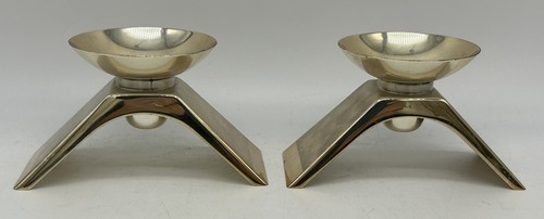 Vintage Mid Century WMF Kora Silverplate Candle Holders, MCM, Pair - Picture 6 of 10