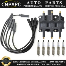 For Town & Country Grand Caravan 3.3L 3.8L 6X Spark Plug + Wire Set & Coil UF305
