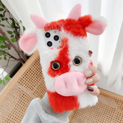Cute Plush Fur Case Cover for iPhone 14 Plus 13 Pro Max Mini 12 11 X XS XR 8 7