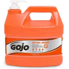 GOJO 0955-04 Hand Cleaner: 1 gal Pump Spray Bottle Liquid, Orange Scent