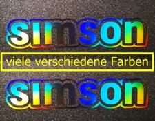 2 x SIMSON Tankaufkleber 17 cm • Hologramm • S50 S51 S70 S53 S83 Sticker • q57