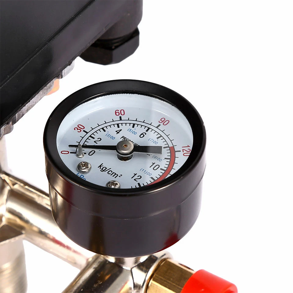 90-120PSI Air Compressor Pressure Switch Control Valve Manifold Regulator Gauges - image 3 of 4