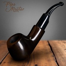Mr. Brog HAND MADE WOODEN SMOKING PIPE FOR TOBACCO 33  Boxer Black  PEAR + BOX