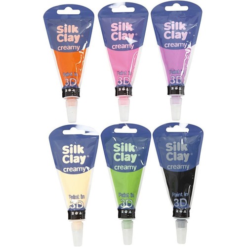 Creativ Company - Silk Clay® Creamy - Assorted Colours 6 X 35ml Tubes