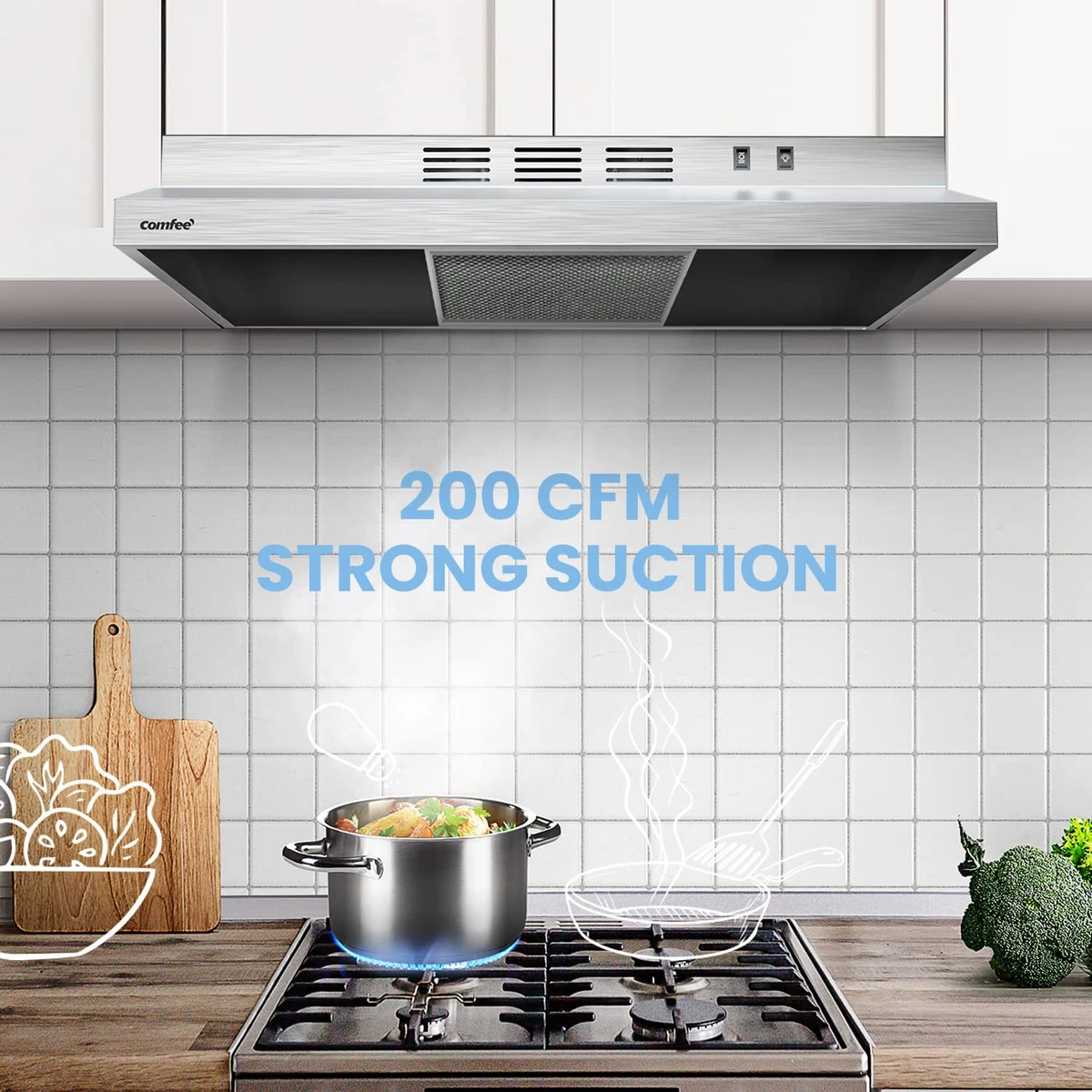 Ductless exhaust sale fan for kitchen