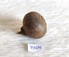 19c Vintage Handmade Spinning Wooden Top Decorative Collectible Kid Props TOY685