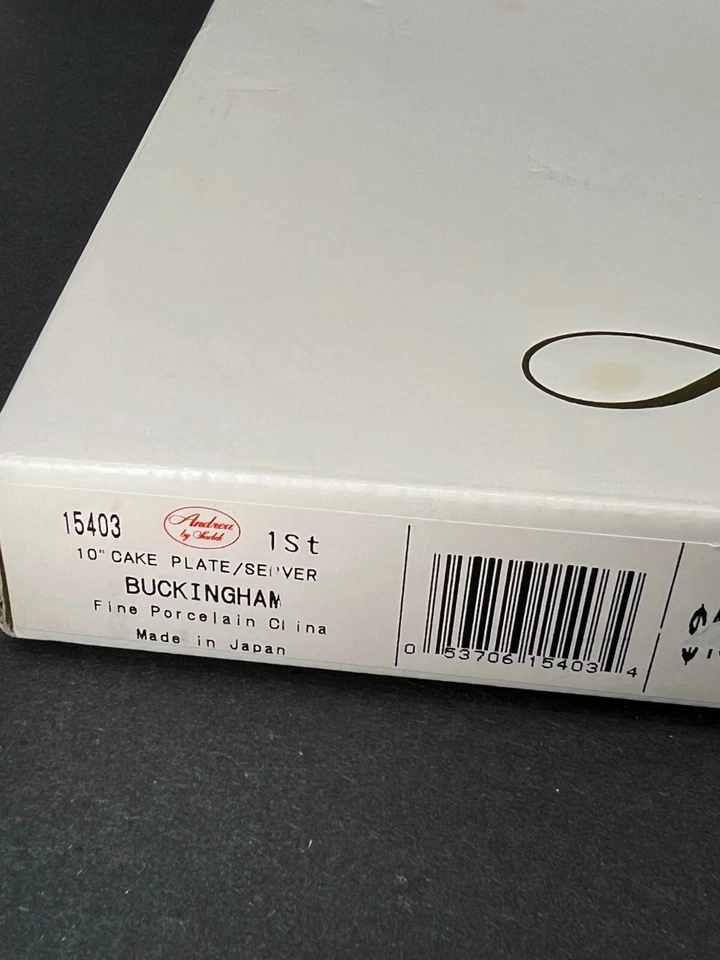 "Plato para pasteles Andrea by Sadek de 10"" con patrón floral de Buckingham para servidor de pasteles a juego" Foto 2 de 4
