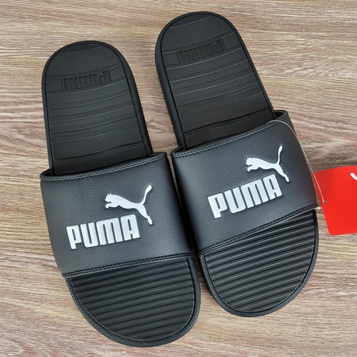 NEW Puma Men's Cool Cat Black/White Slides Sandals Flip Flops Slip On Size  11 | eBay